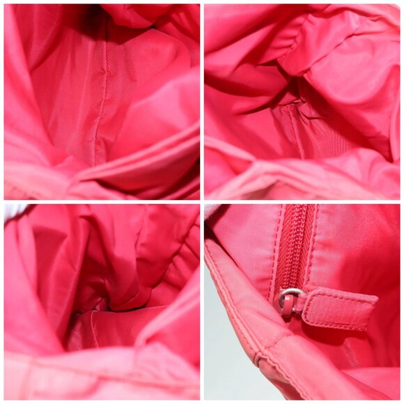 PRADA Hand Bag Nylon Pink Silver Auth ep5695 - Picture 13 of 15